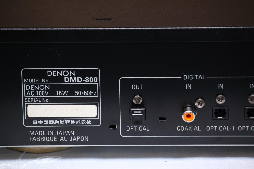 DENON DMD-800 MDデッキ　MDプレーヤー/レコーダー　 日本製　黒