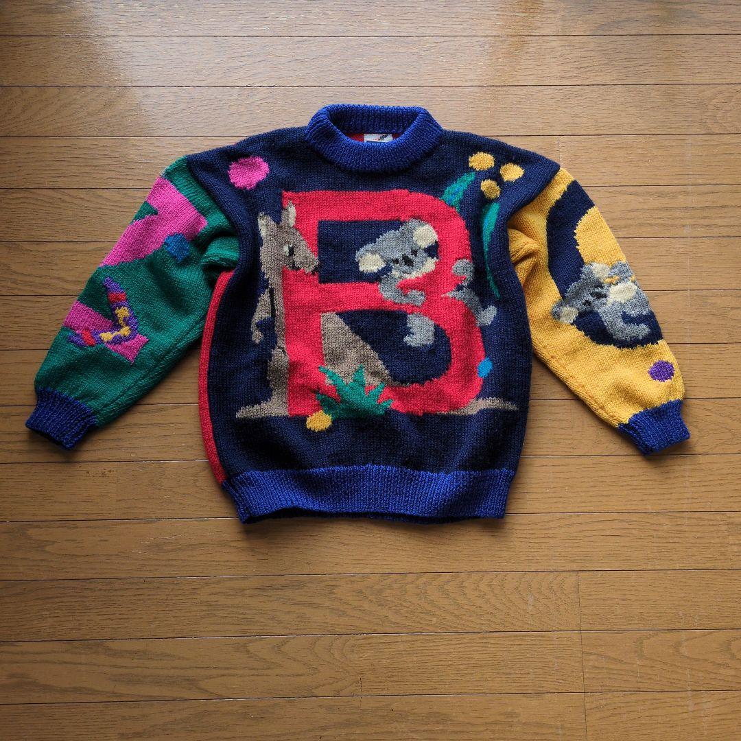オーストラリア製　BONZO ニット　カラフル　オーストラリア動物模様