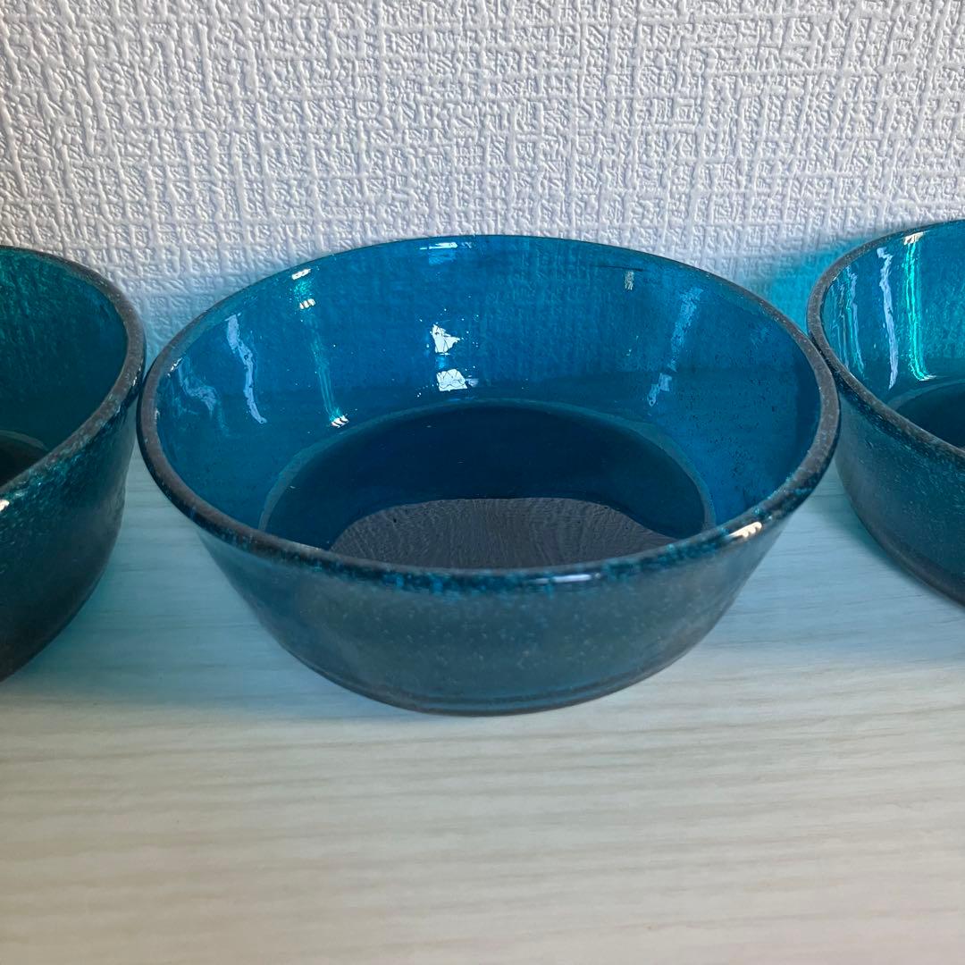 45【倉敷ガラス】小谷眞三 深皿3点