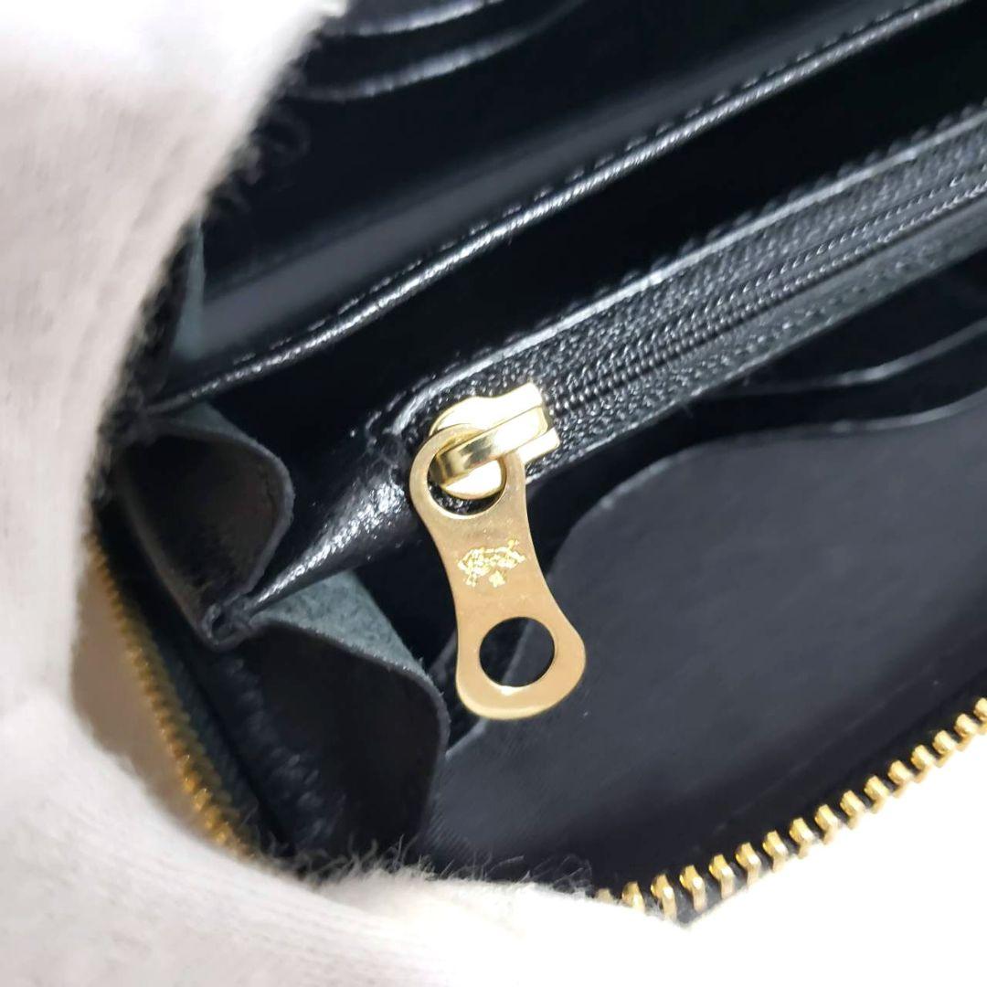 IL BISONTE イルビゾンテ 新品 レザーブラックラウンドファスナー長財布