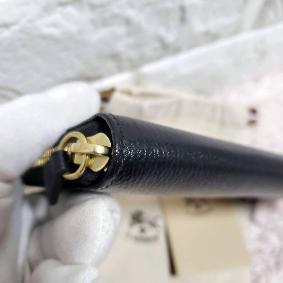 IL BISONTE イルビゾンテ 新品 レザーブラックラウンドファスナー長財布