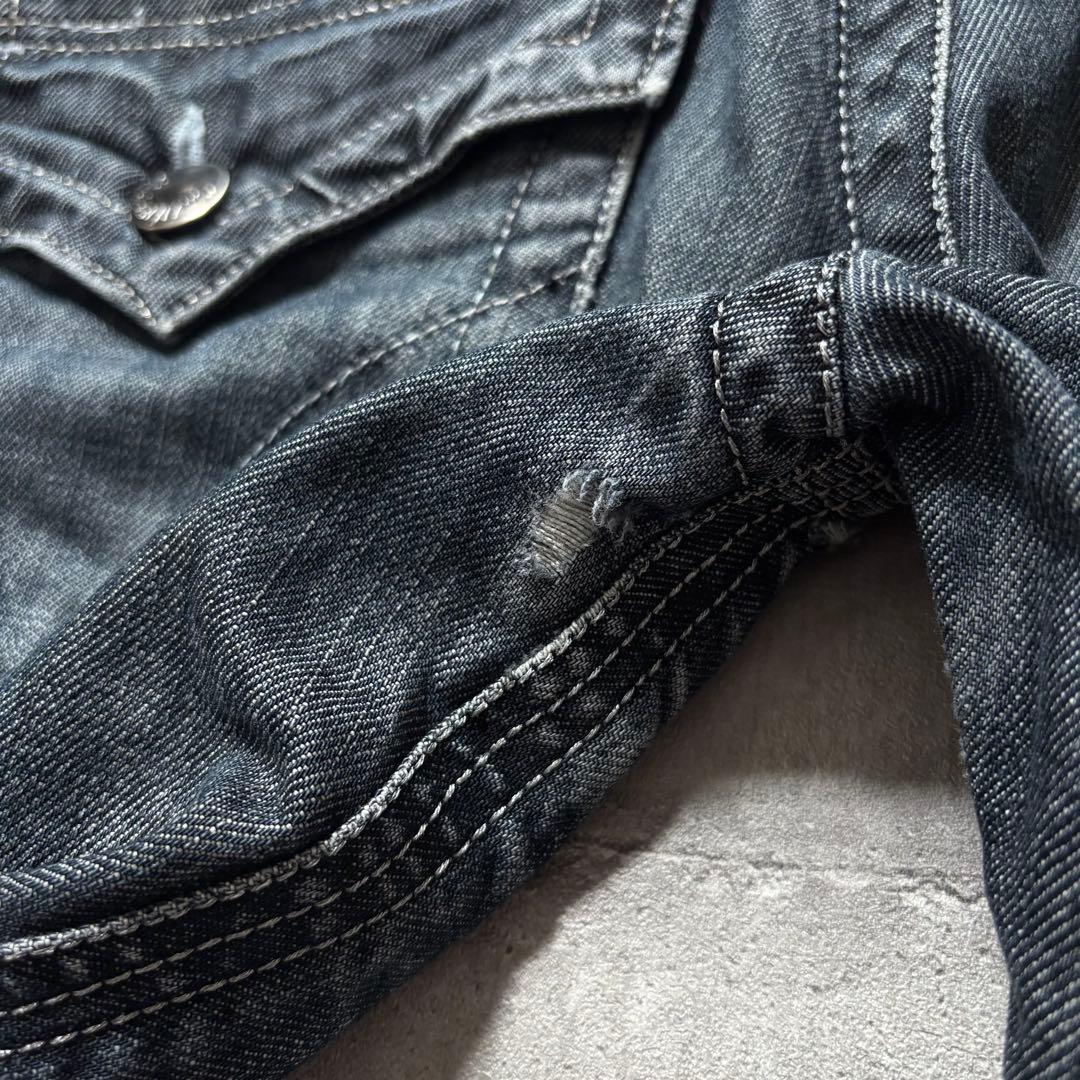 00s archive flare denim pants y2k 鬼髭 裾広