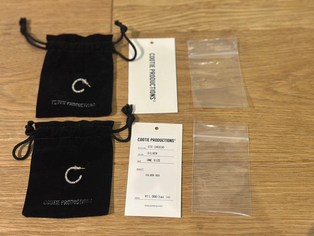 桃COOTIE PRODUCTIONS ピアス　シルバー925 両耳