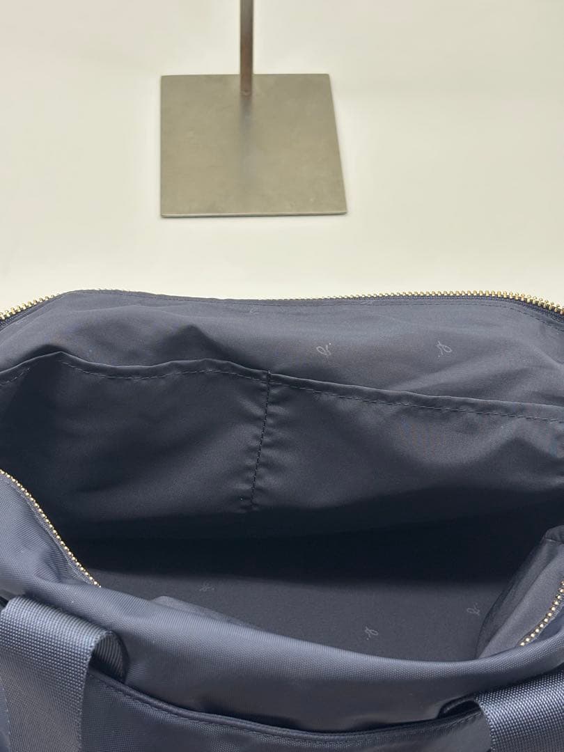 【美品】アニエスベー ネイビー ボストンバッグ ショルダー 2way 南京錠