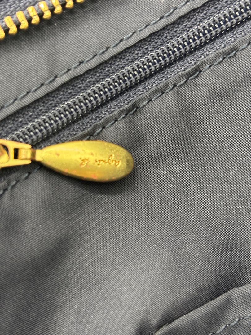 【美品】アニエスベー ネイビー ボストンバッグ ショルダー 2way 南京錠