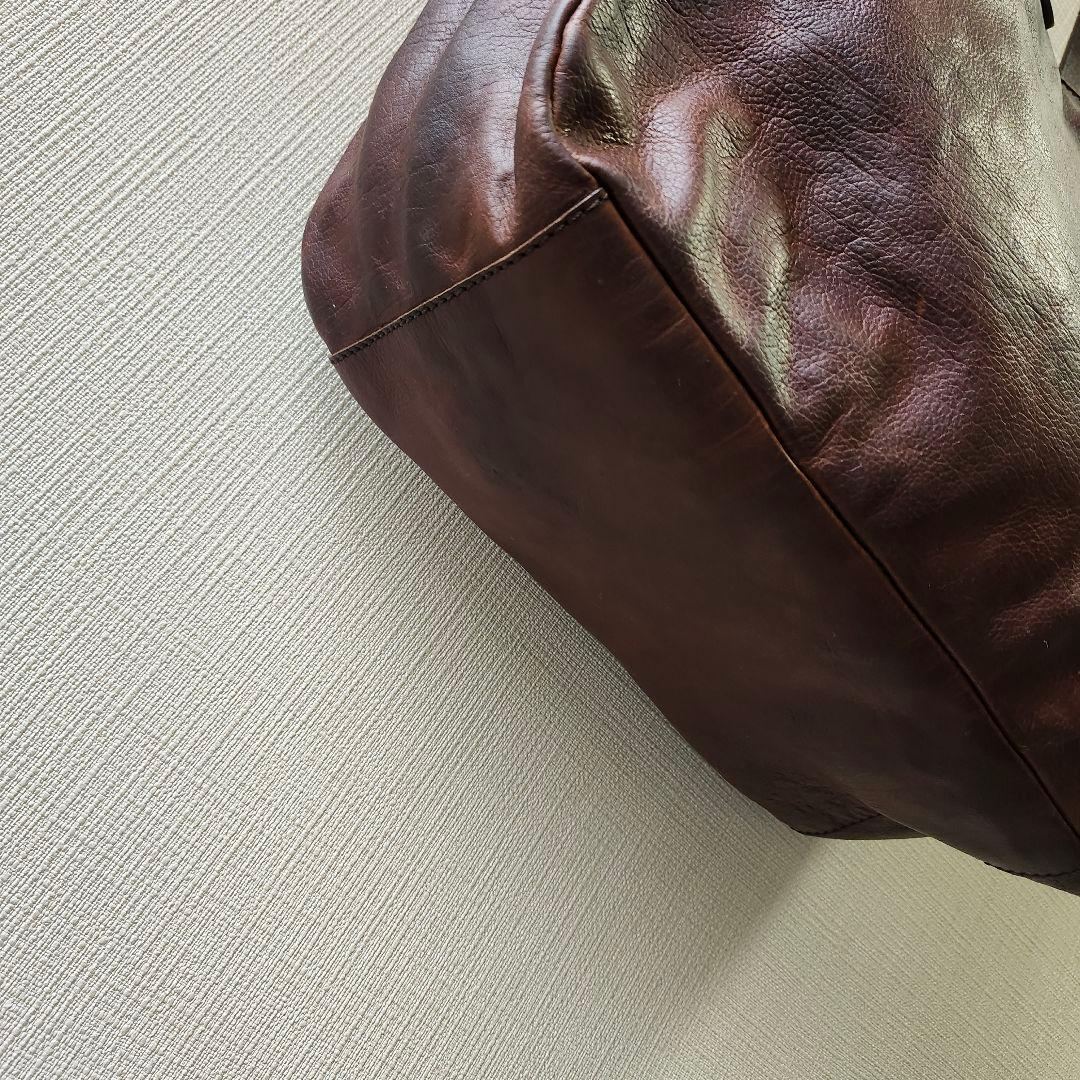 BUTTRO✨ブッテロ メンズ トートバッグオール レザーダークブラウン