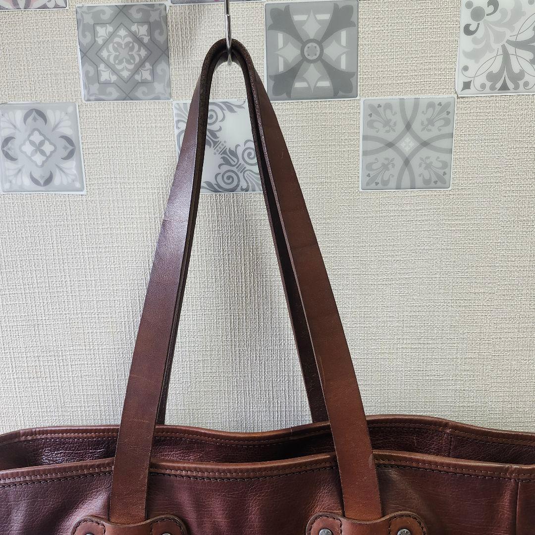 BUTTRO✨ブッテロ メンズ トートバッグオール レザーダークブラウン