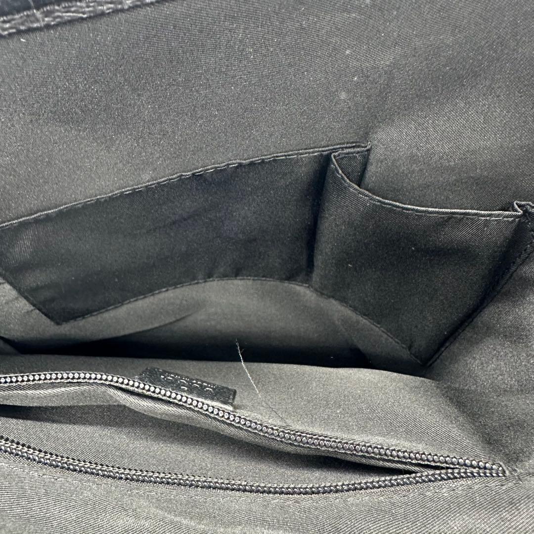 【美品】GUCCI ショルダーバッグ シェリーライン GG キャンバス 黒