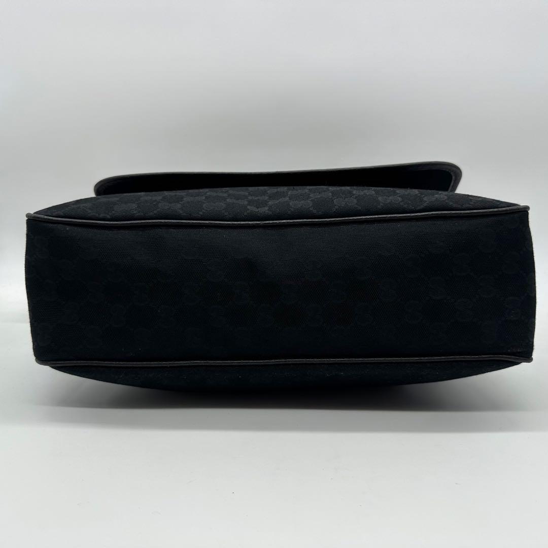 【美品】GUCCI ショルダーバッグ シェリーライン GG キャンバス 黒