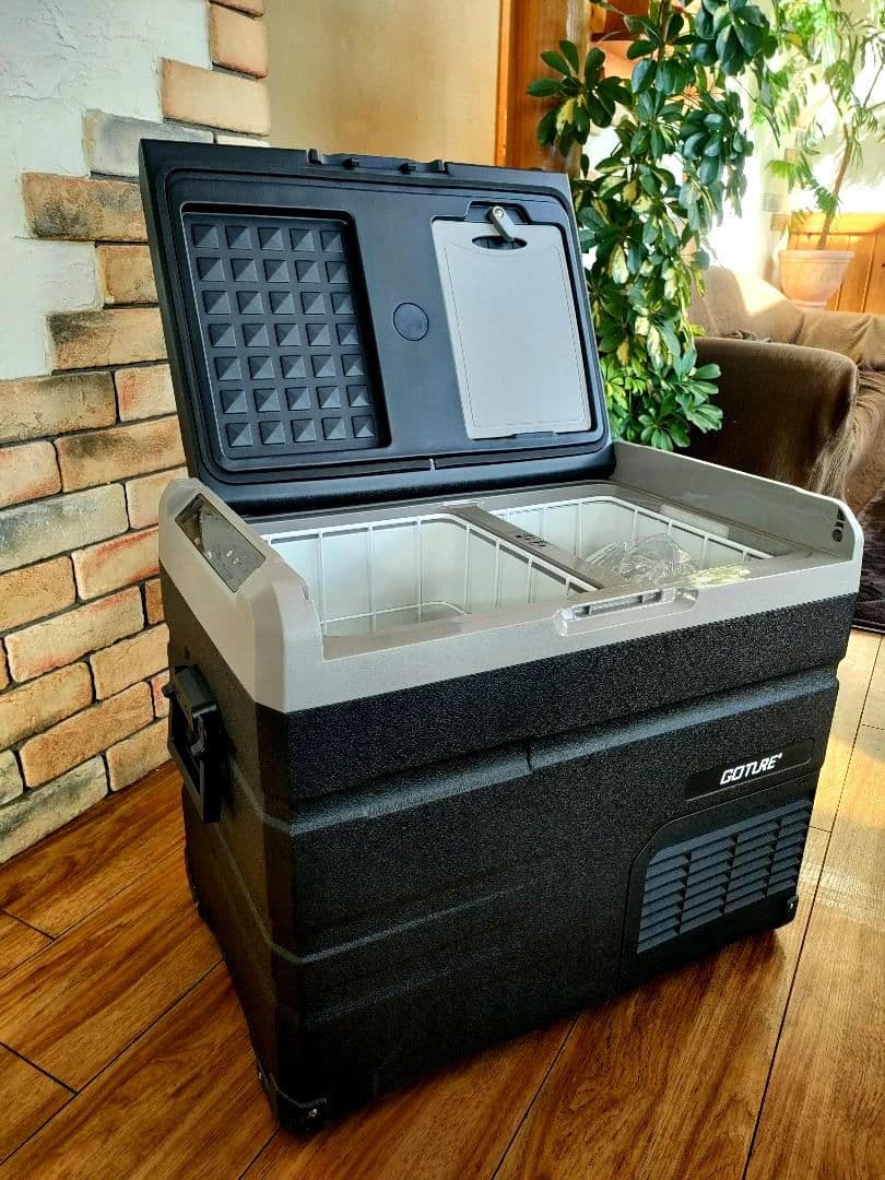 美品　Goture 車載冷蔵庫 45L　温度調整　2室独立温度制御 静音急速冷凍