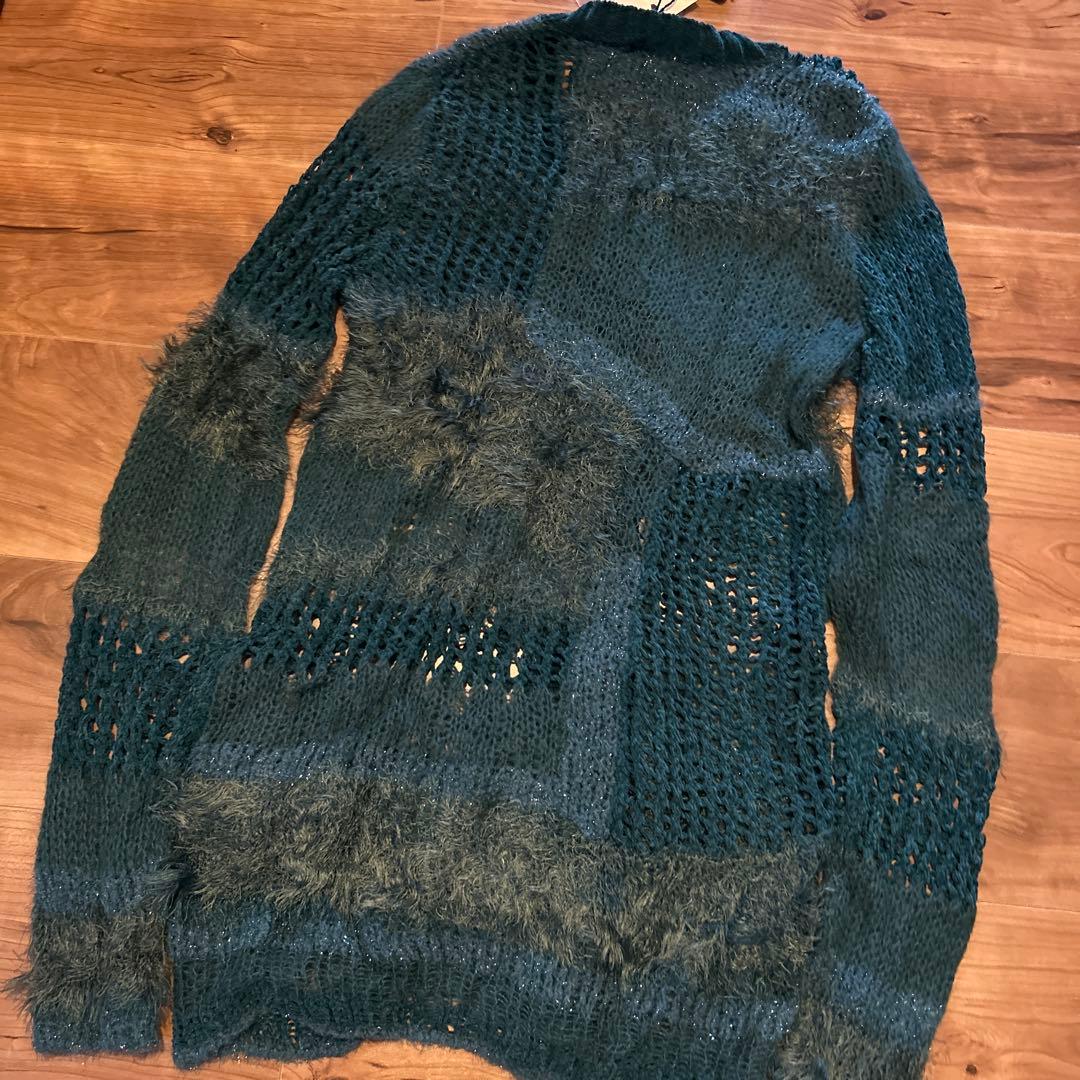 未使用　タグ付　ヒステリックグラマー　モヘヤ　ニット　カーディガン　かぎ編み