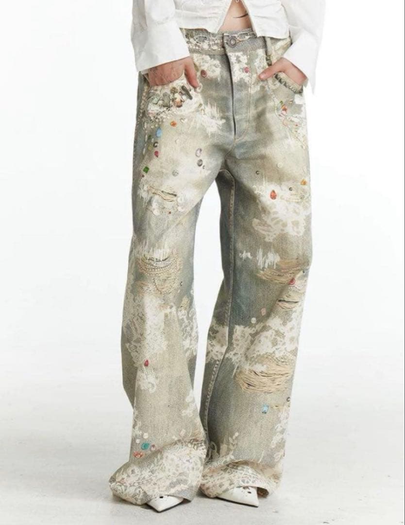 るん　2/6 DND4DES × Faychuiプリントデニム アクネM