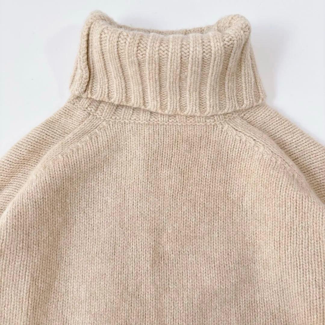 美品⁑ギャルリーヴィー　ファインウールタートルネックニット　ライトベージュ　S