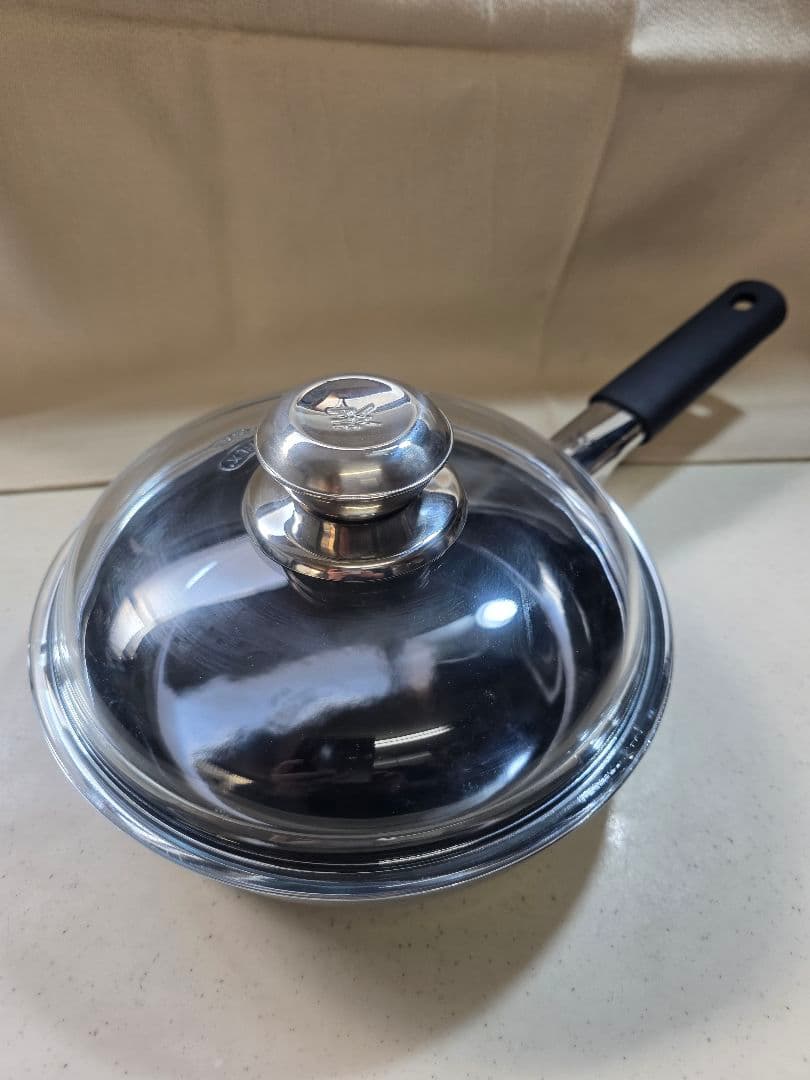 WMF フュージョンテック ミネラルフライパン 20cm プラチナム ガラス蓋付