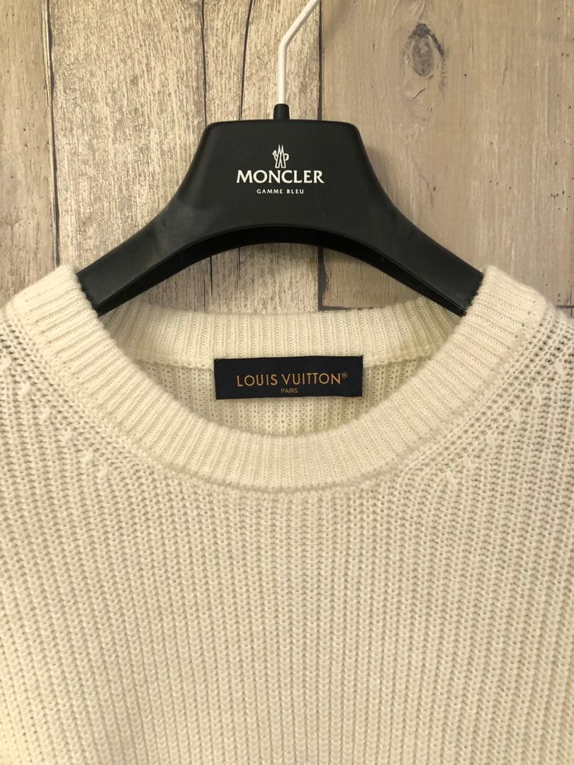新作 ヴィトン 本物 エンブロイダリー シグネチャー カシミヤ クルーネック S