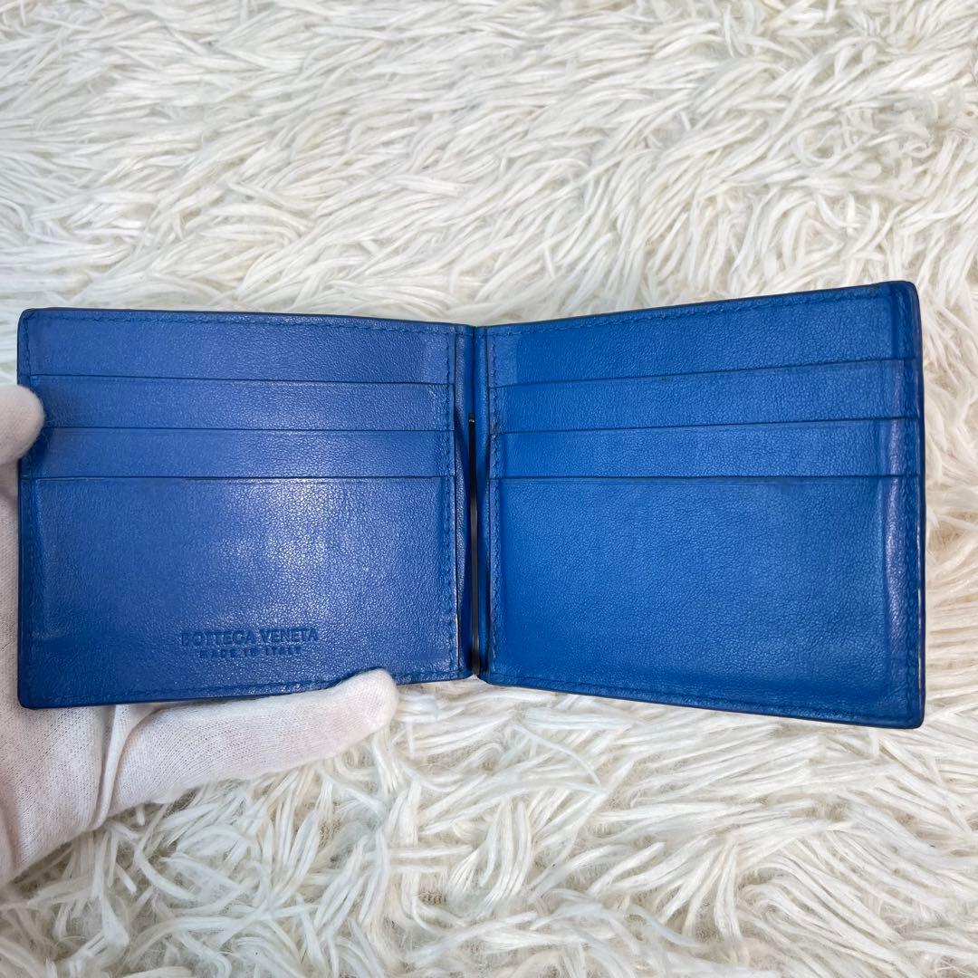 極美品✨ボッテガヴェネタ　マネークリップ　ブルー　ネイビー