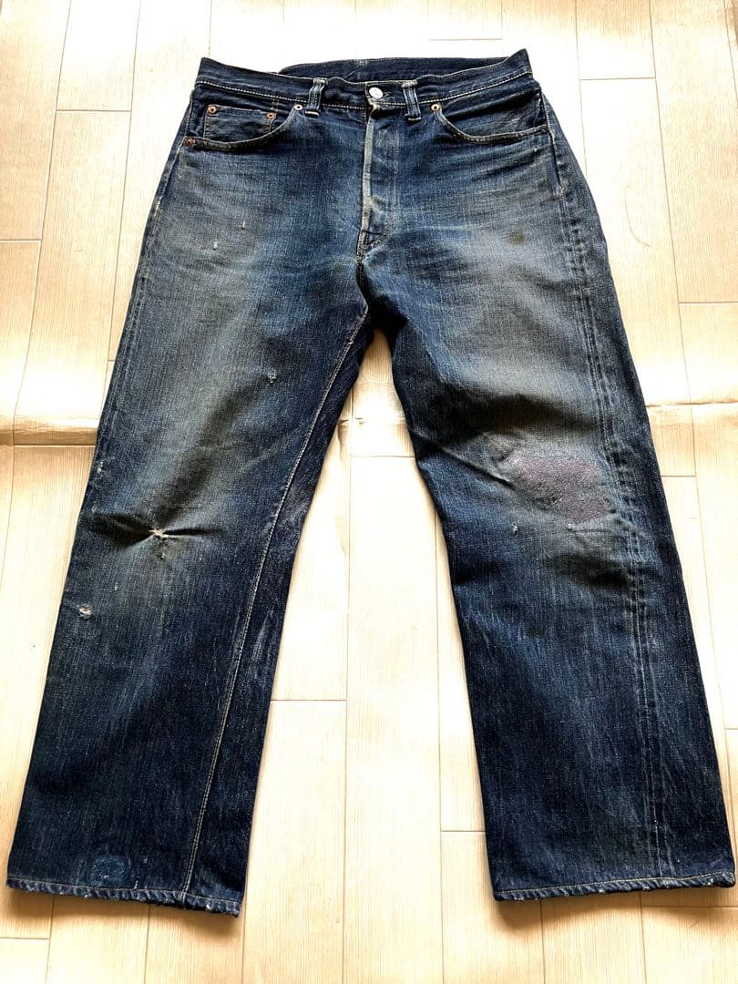 ⭐︎１１！501XX革パッチ47モデル片面タブBIGEオリジナル！