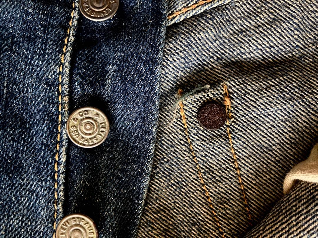 ⭐︎１１！501XX革パッチ47モデル片面タブBIGEオリジナル！