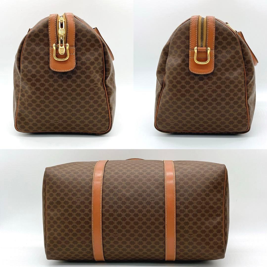 【CELINE】2wayバッグ　ボストンバッグ　マカダム柄　ダークブラウン