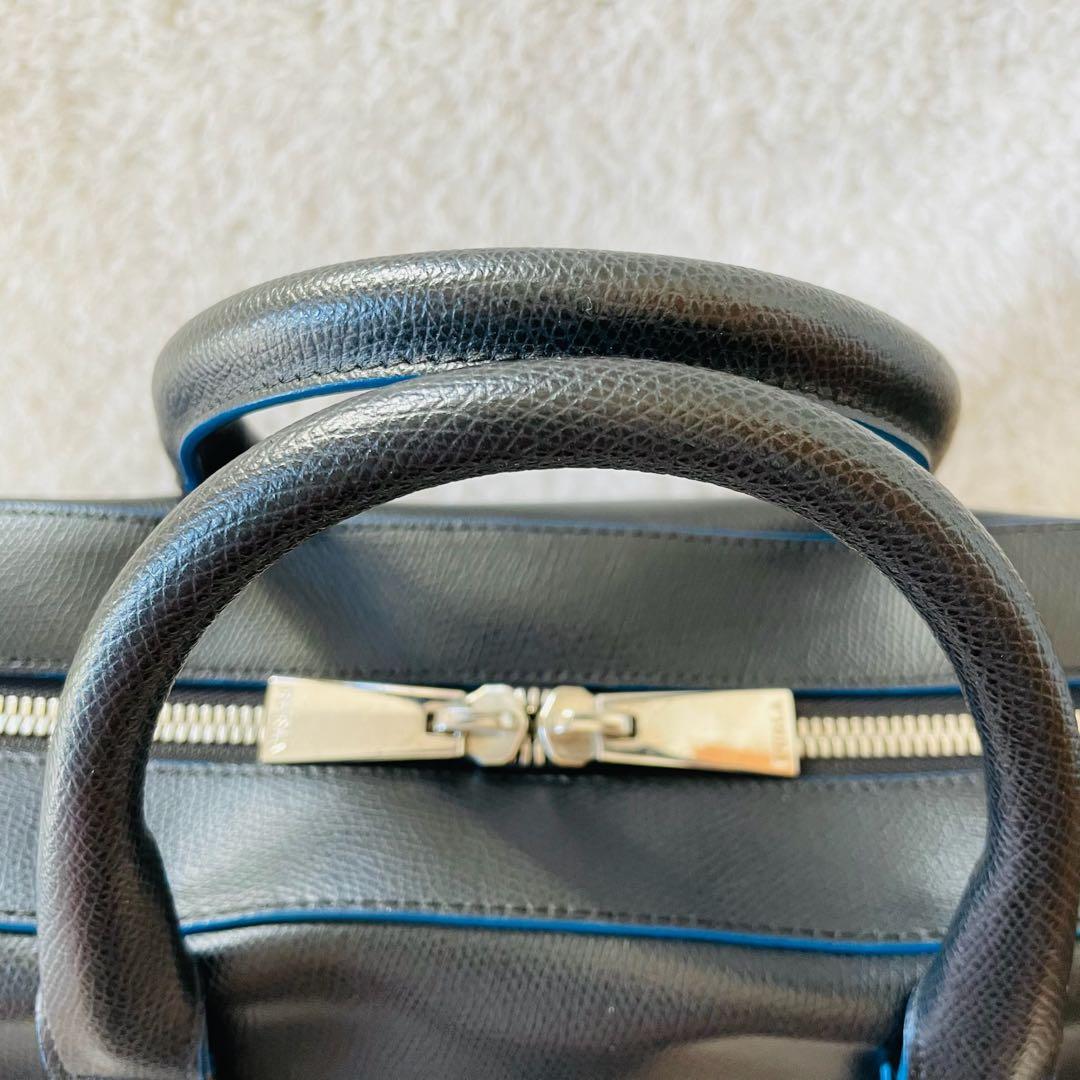 【美品】FURLA ビジネスバッグ ショルダーバッグ 2way 黒 肩掛け
