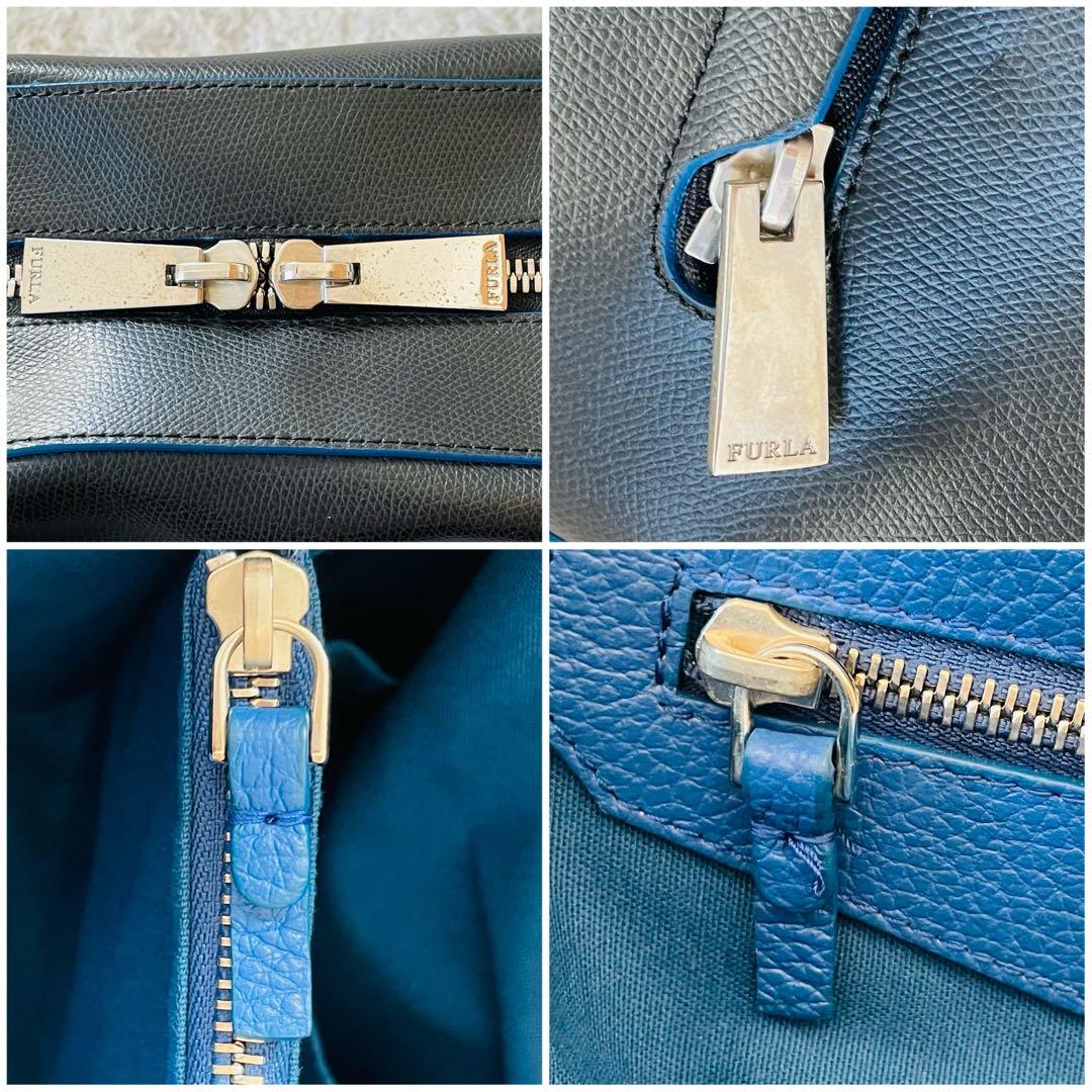 【美品】FURLA ビジネスバッグ ショルダーバッグ 2way 黒 肩掛け