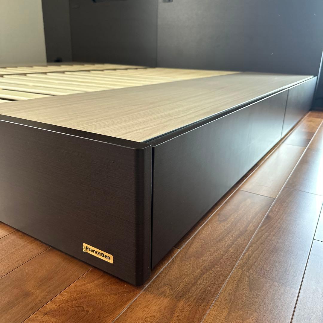 フランスベッド ベッドフレーム セミダブル+シングル 引出 ライト コンセント