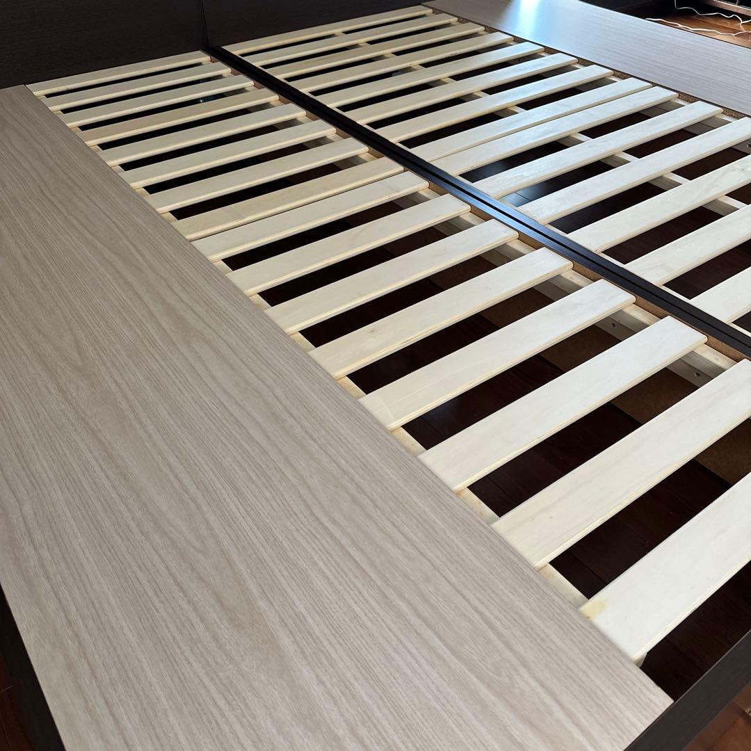 フランスベッド ベッドフレーム セミダブル+シングル 引出 ライト コンセント