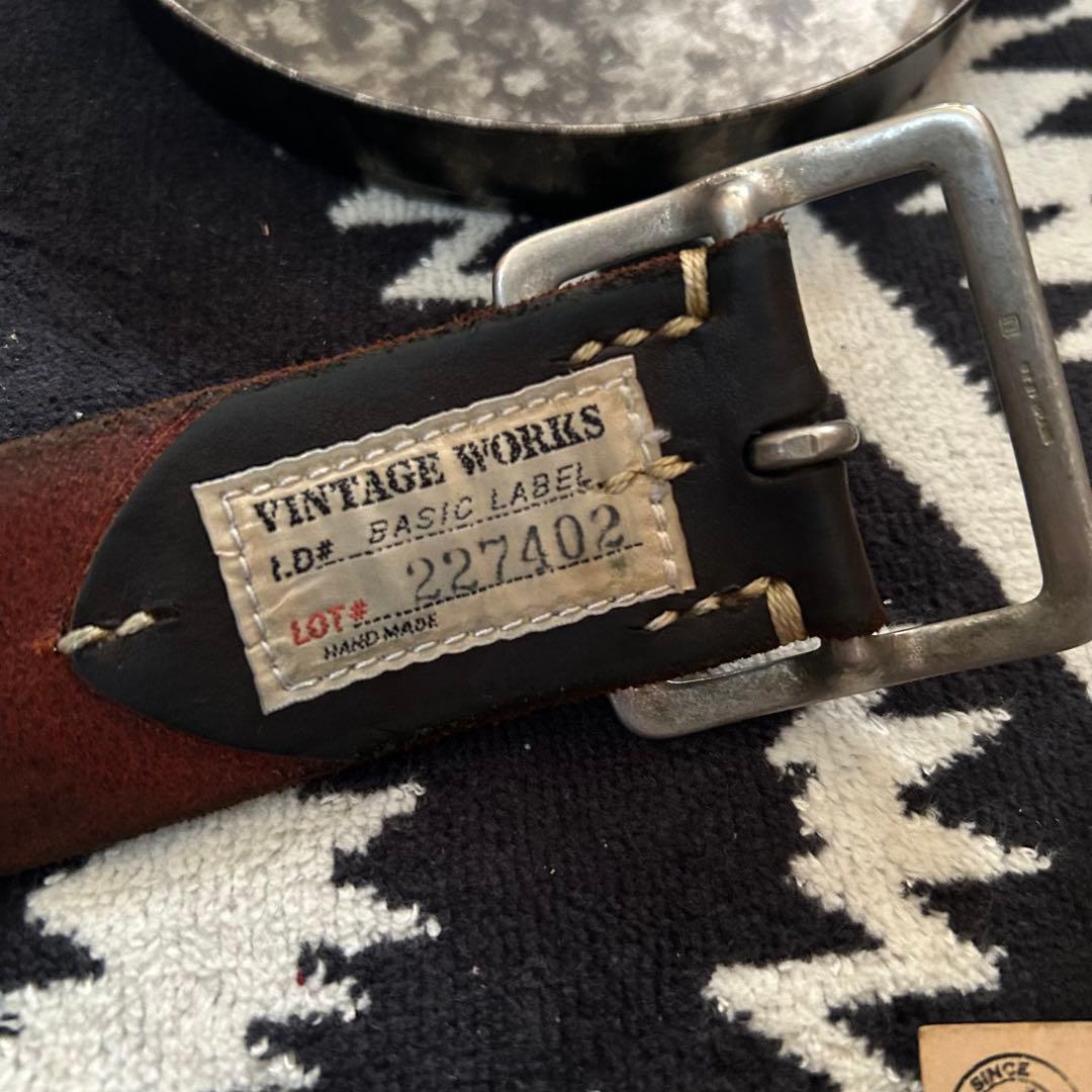 vintageworks スタッズベルト 茶芯 35/89 ヴィンテージワークス