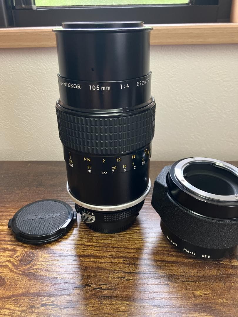 Nikon Ai Nikkor 105mm f/4+PN-11 美品 Fマウント