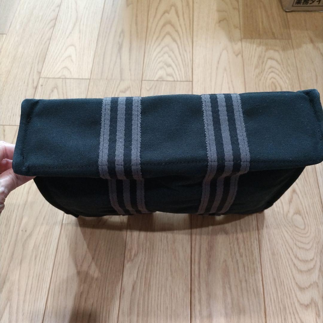 エルメス　キャンバストートバッグ ブラック グレー