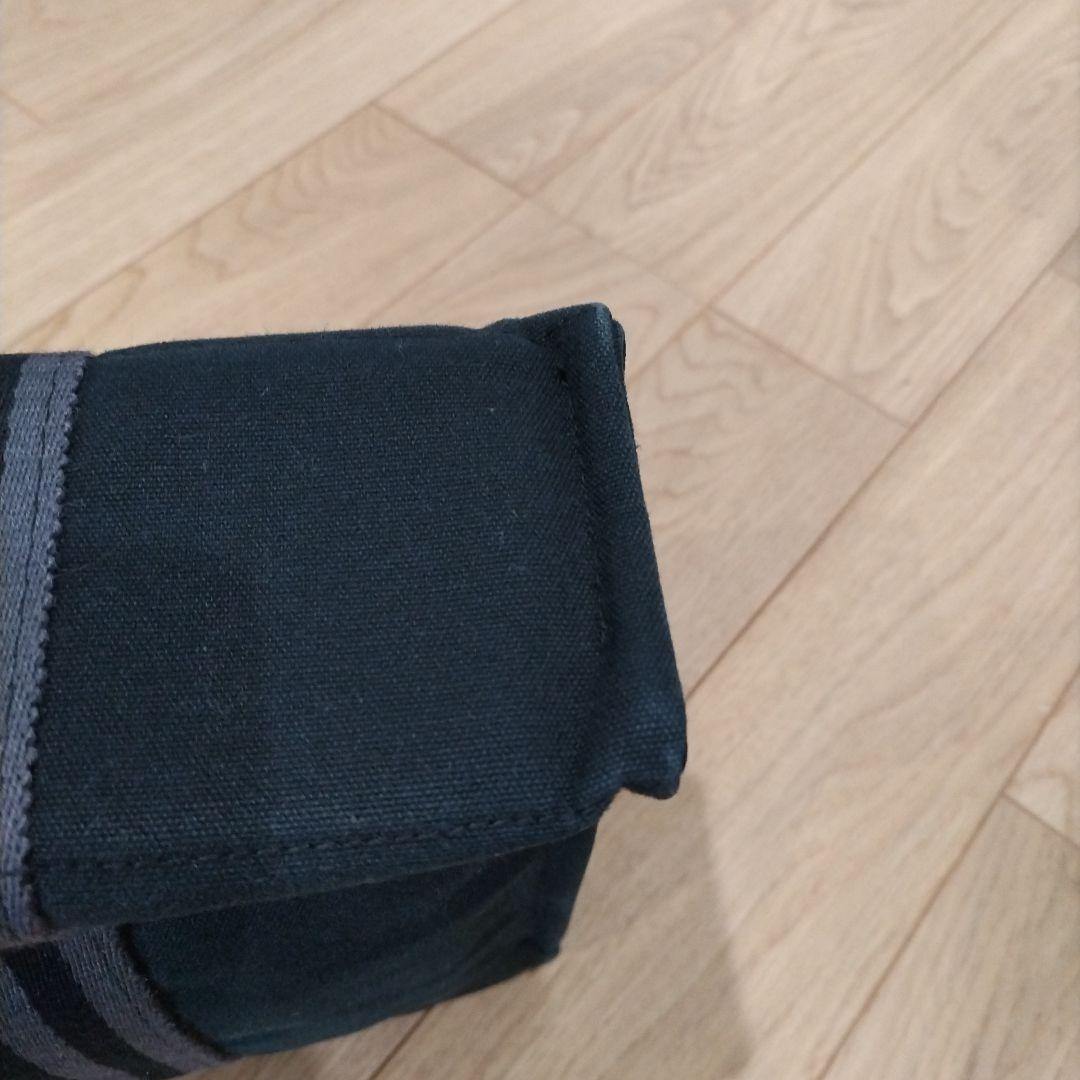 エルメス　キャンバストートバッグ ブラック グレー