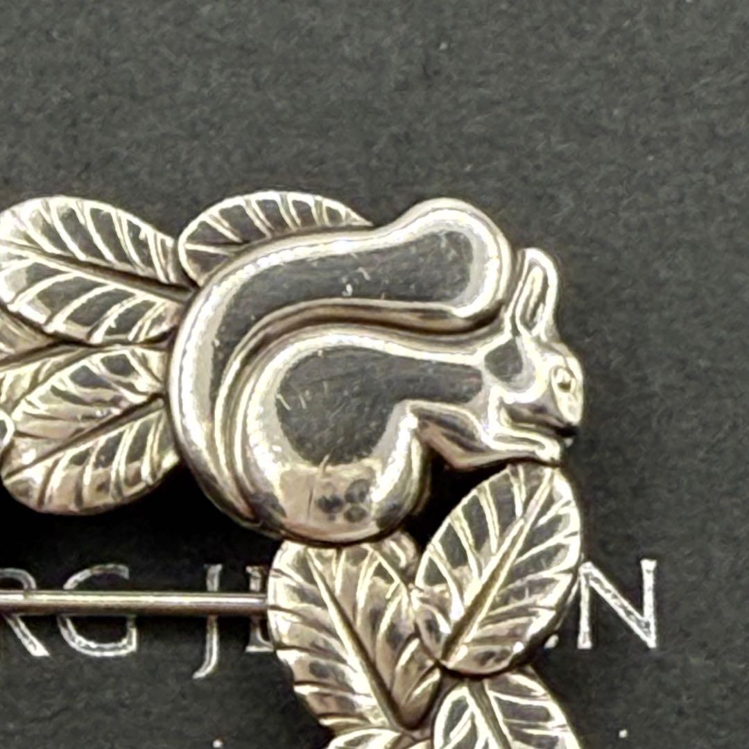 希少 ジョージジェンセン 318 ブローチ 鹿とリス ヴィンテージ