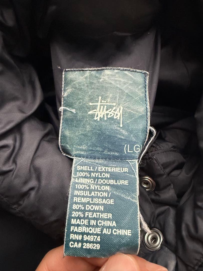 old stussy ダウンジャケット 紺タグ 90s 00s
