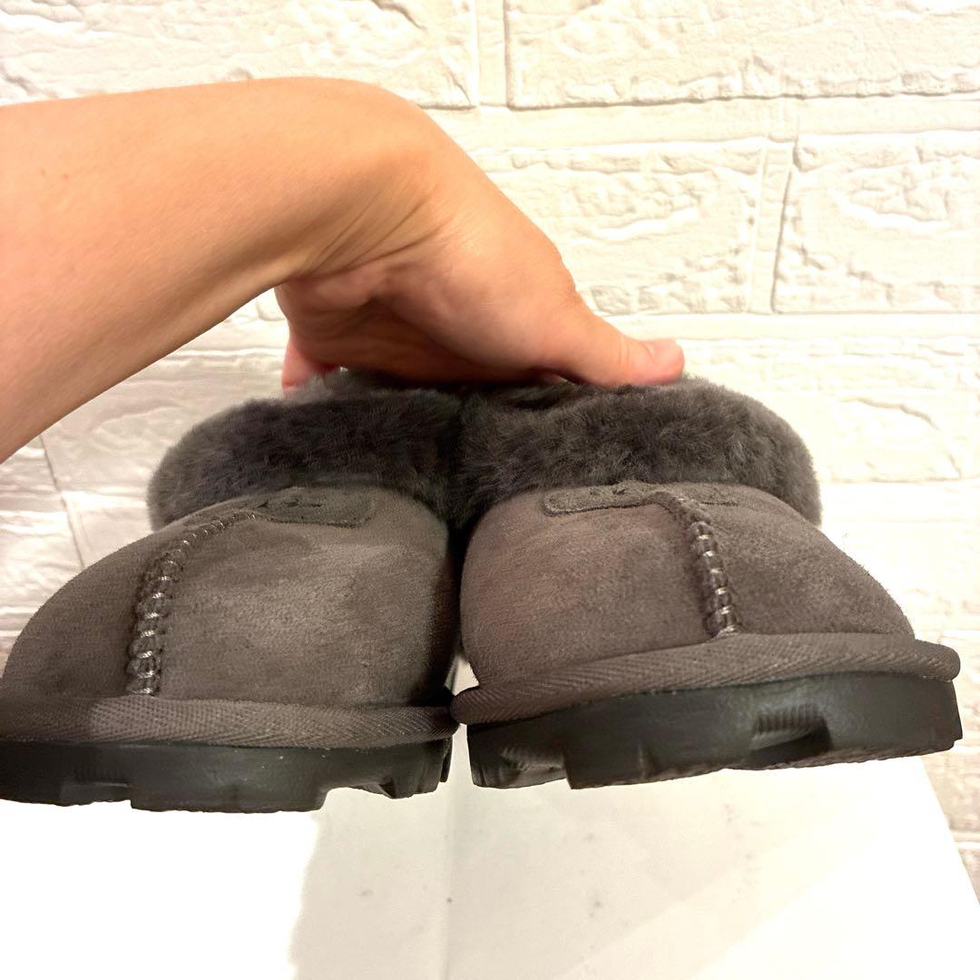 【美品】UGG ムートンサンダル　コケット　 グレー23cm