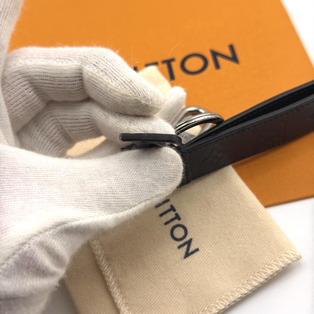 【良品】ルイヴィトン ポルトクレ ドラゴンヌ モノグラム シャドウ チャーム 黒