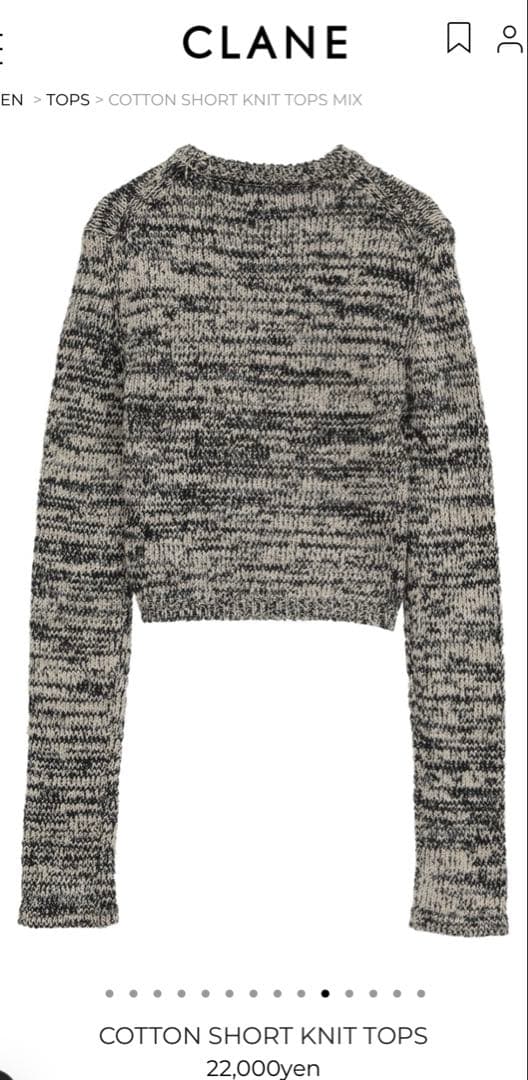 モ*モ様 CLANE COTTON SHORT KNIT TOPS