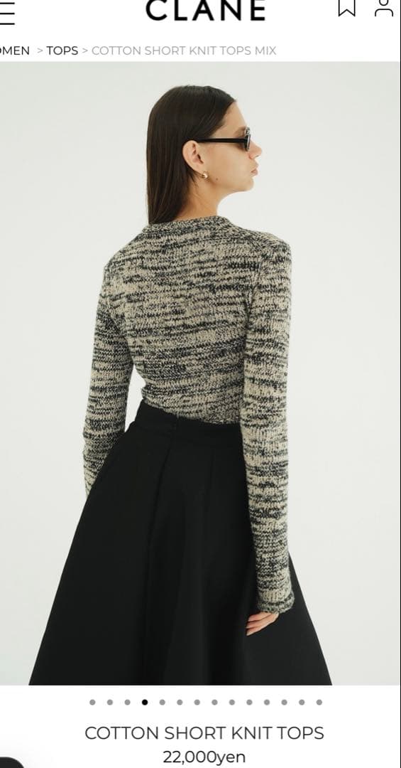 モ*モ様 CLANE COTTON SHORT KNIT TOPS