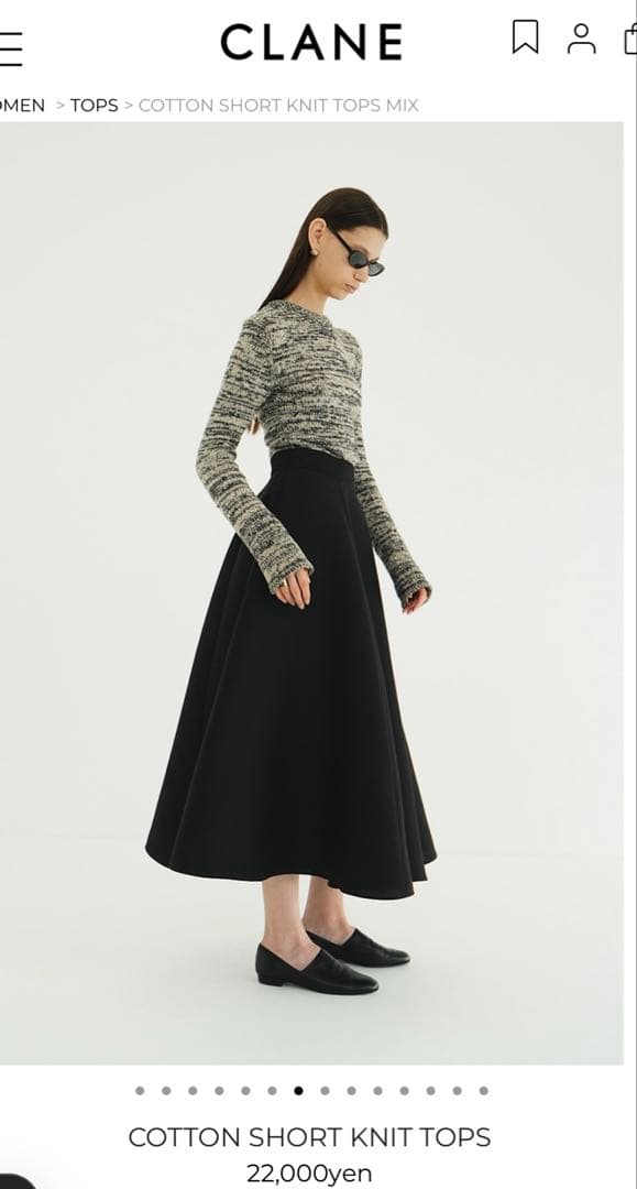 モ*モ様 CLANE COTTON SHORT KNIT TOPS