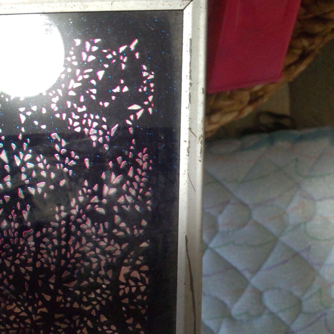 アンジェ　藤城清治 パブミラー 壁掛け 影絵作家の名作　巨匠　昭和レトロ