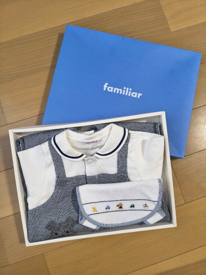 familia　ファミリア　カバーオール70　よだれかけ　セット　秋冬用