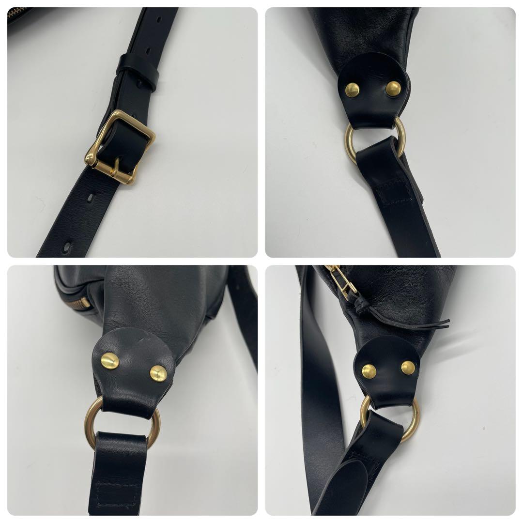 SLOW スロウ ルボーノ ファニーパック レザー ボディバッグ ブラック