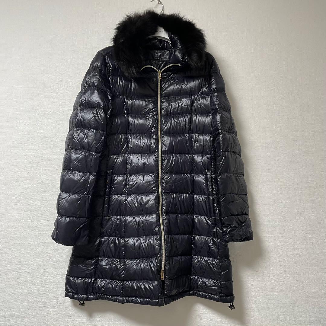 XXLサイズ　ヘルノ　ダウンコート　ロング　ブラック　44 ファー