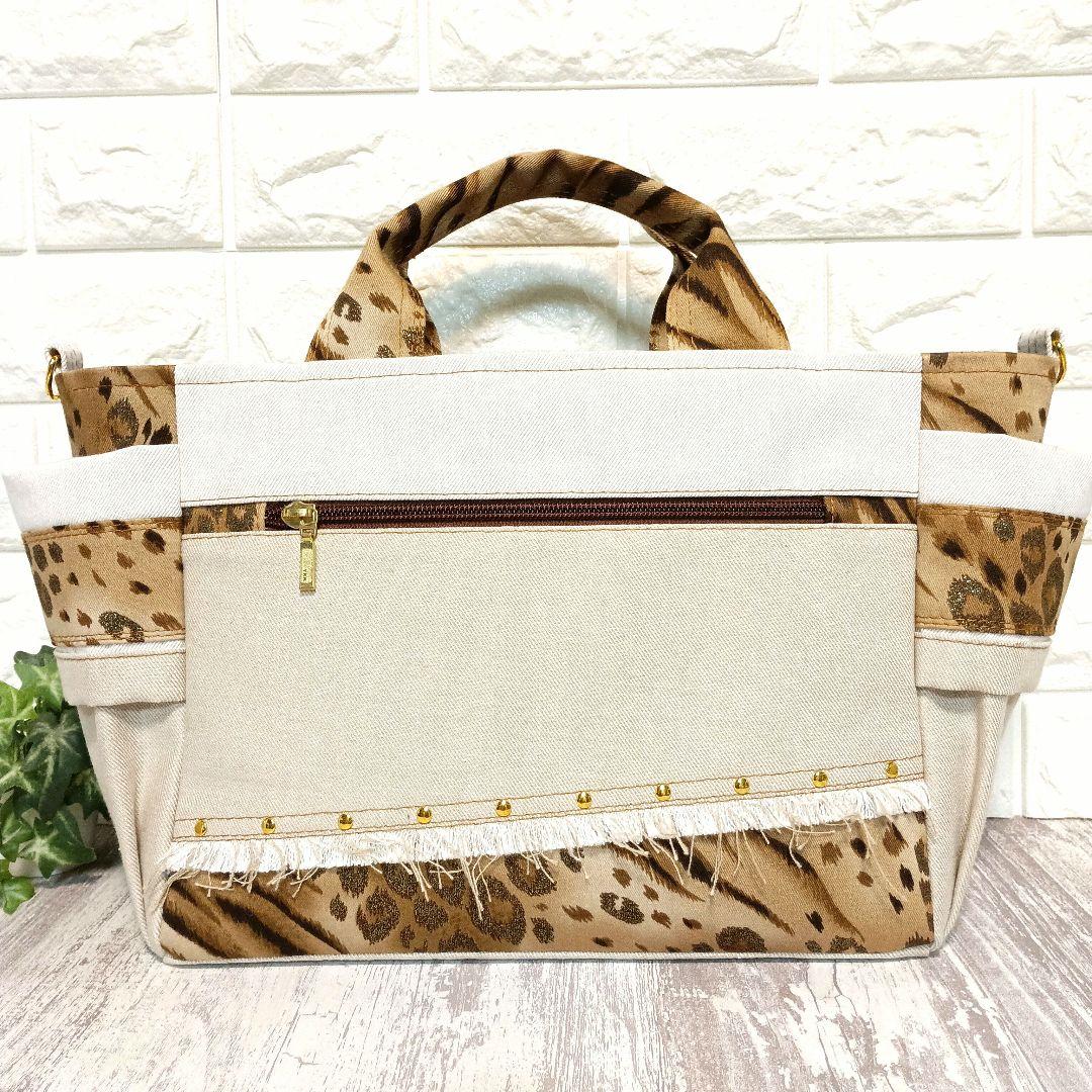 リメイクデニム★サイドポケットトートバッグM