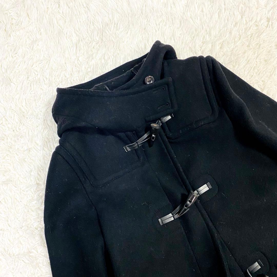 23区　ダッフルコート　イタリア生地　トグル　ウール　ブラック　フード　Lサイズ