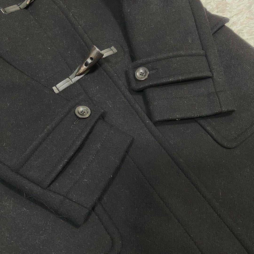 23区　ダッフルコート　イタリア生地　トグル　ウール　ブラック　フード　Lサイズ