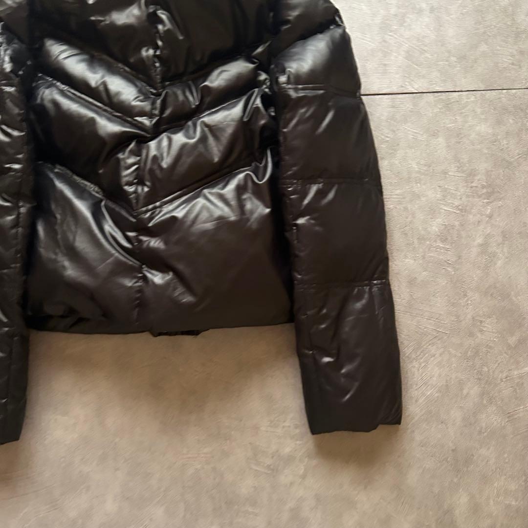 ジャケット・アウター grunge hood fur down jacket y2k black