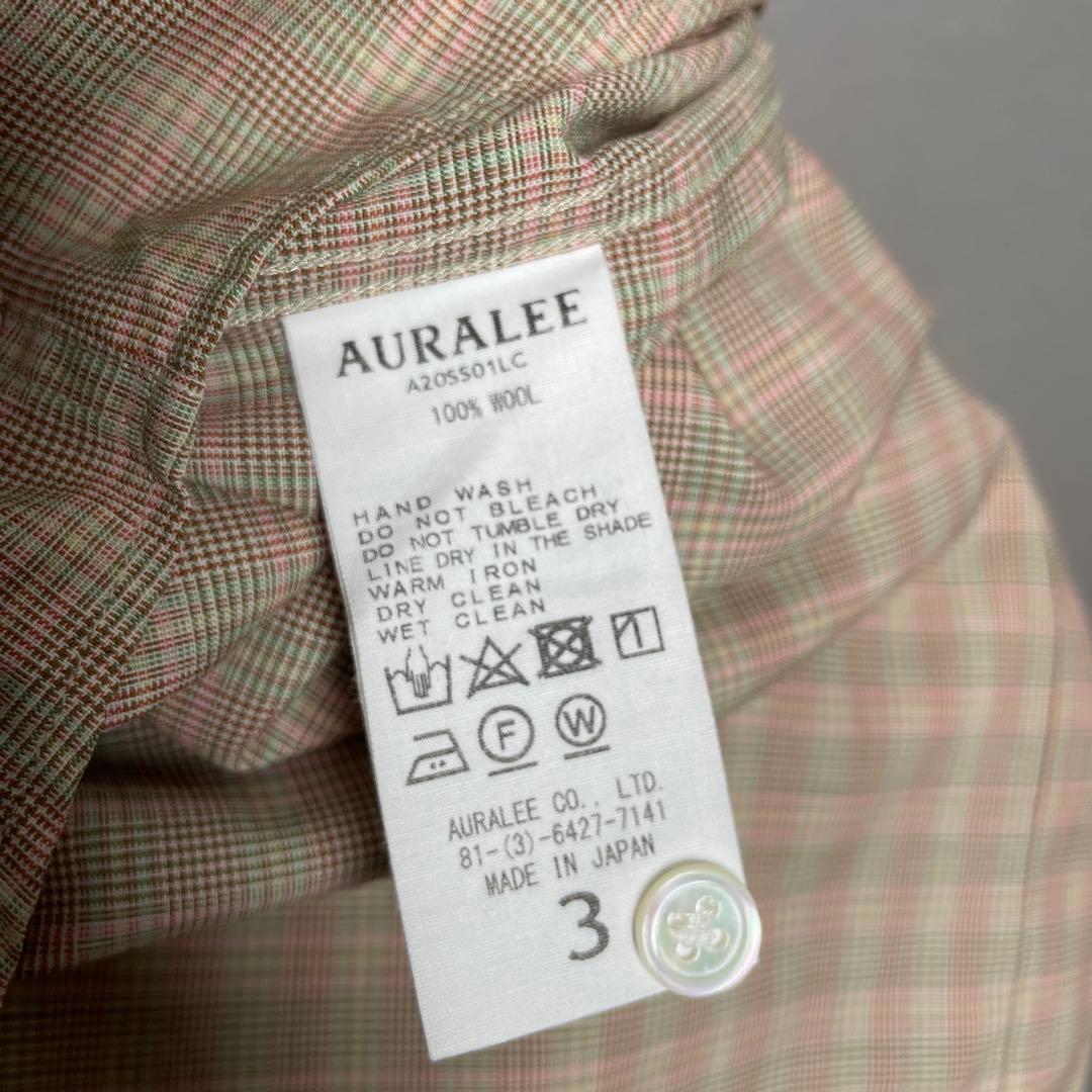 AURALEE オーラリーWOOL CHECK SHIRT 3