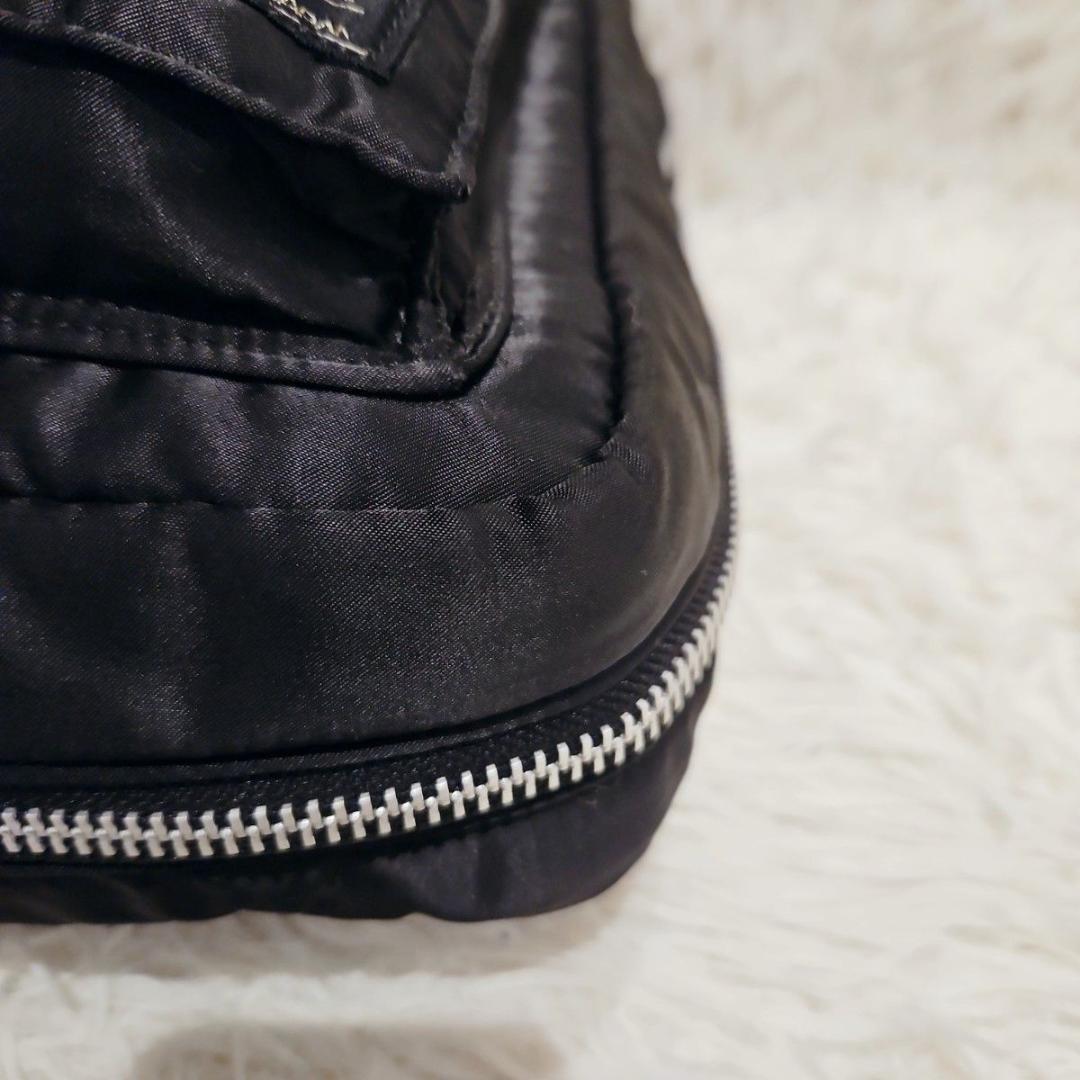 美品 ポーター タンカー 2way トートバ ッグ ナイロン ブラック A4可