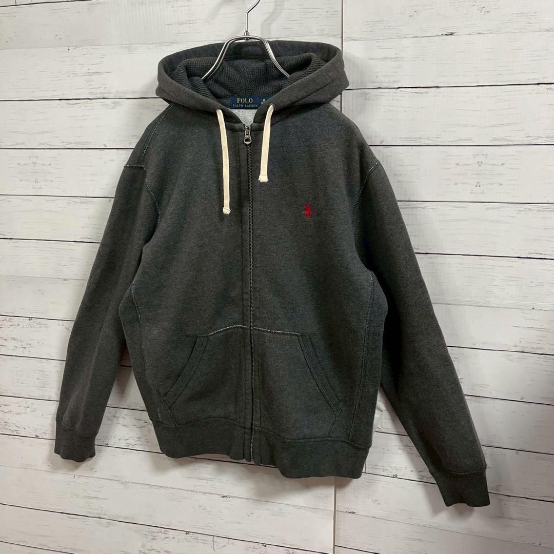 1【即完売モデル】ラルフローレン☆刺繍ロゴワンポイント ジップパーカー☆7422