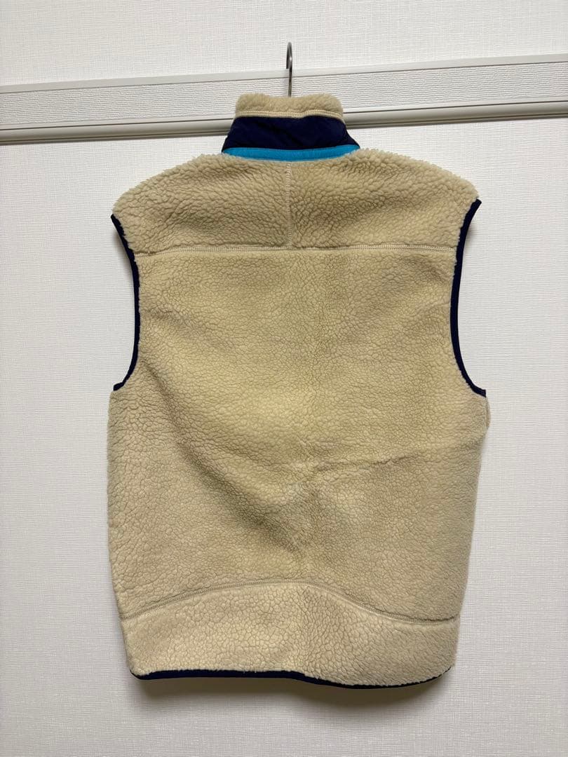 patagonia フリースベスト M クリーム/ネイビー